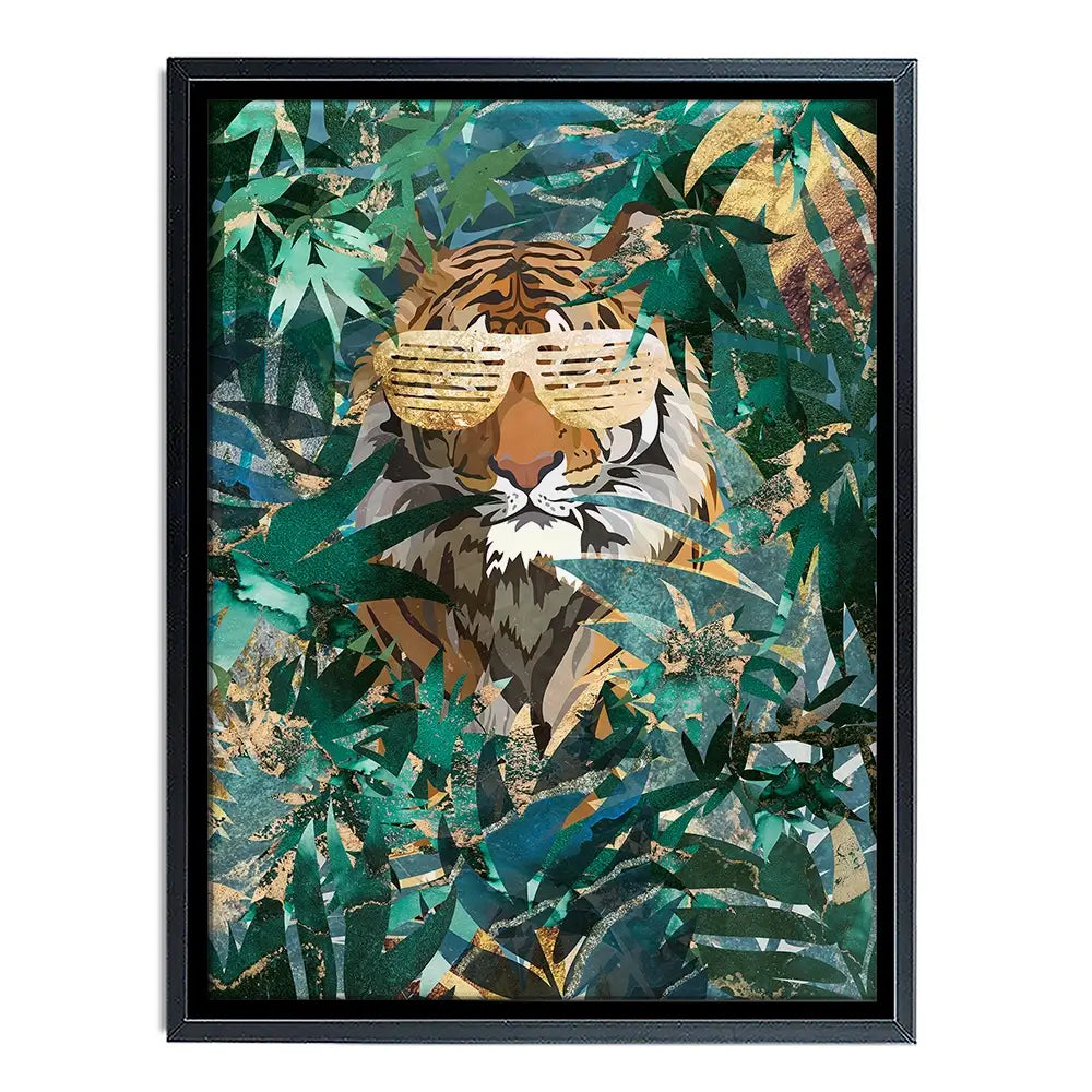 Lion Behind The Leaves Canvas Print Lion Behind The Leaves Canvas Print wall art product Sarah Manovski