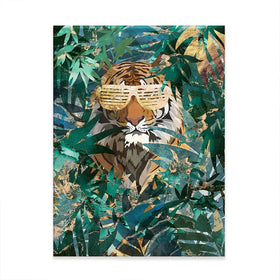 Lion Behind The Leaves Canvas Print Lion Behind The Leaves Canvas Print wall art product Sarah Manovski