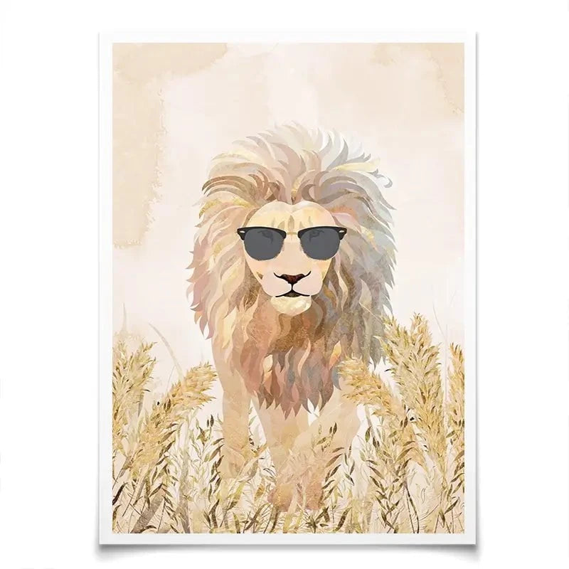 Lion In The Grass Art Print Lion In The Grass Art Print wall art product Sarah Manovski