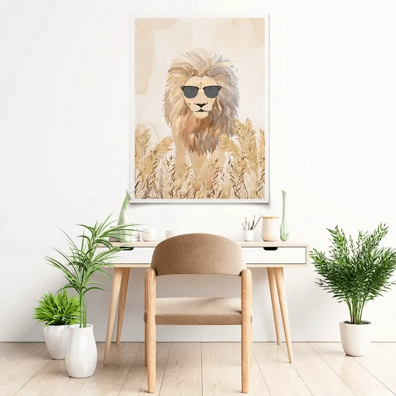 Lion In The Grass Art Print Lion In The Grass Art Print wall art product Sarah Manovski