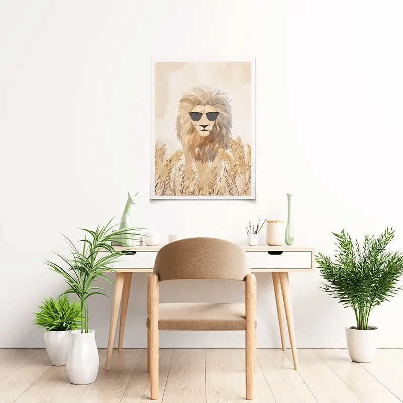 Lion In The Grass Art Print Lion In The Grass Art Print wall art product Sarah Manovski