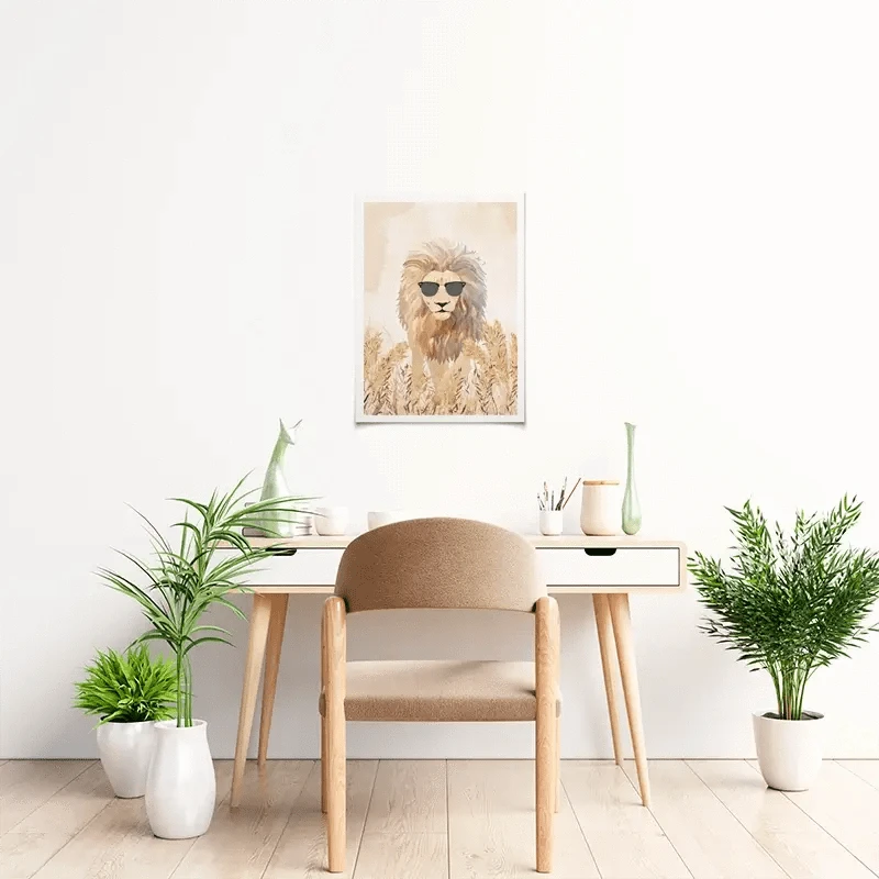 Lion In The Grass Art Print Lion In The Grass Art Print wall art product Sarah Manovski