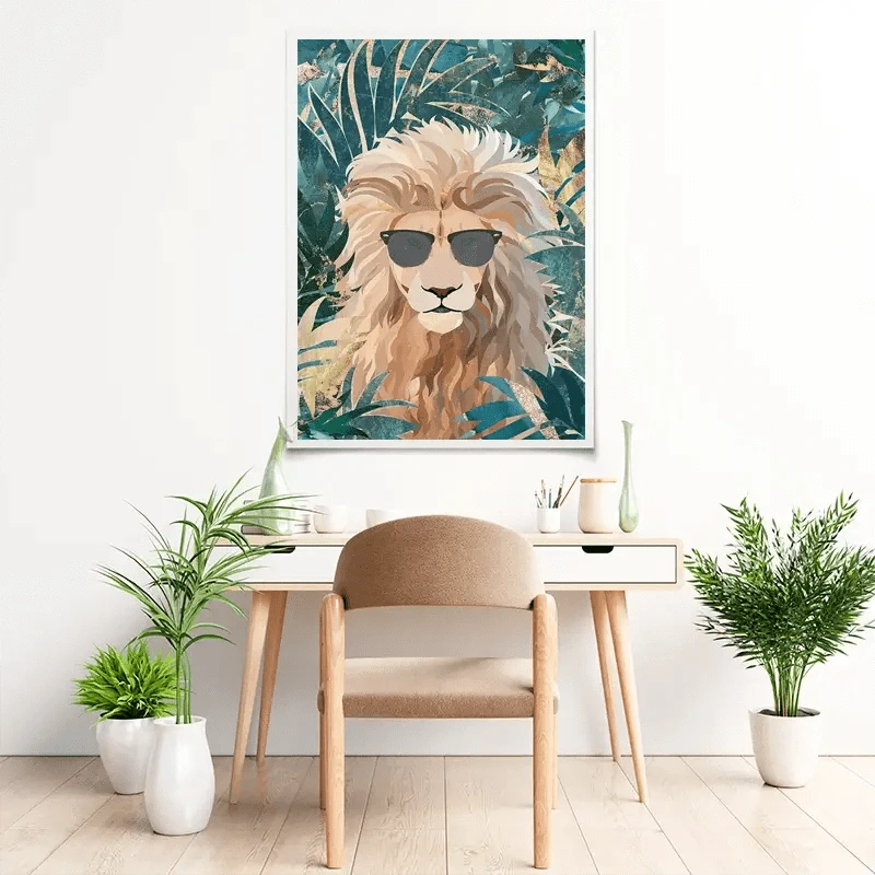 Lion In The Jungle Art Print Lion In The Jungle Art Print wall art product Sarah Manovski