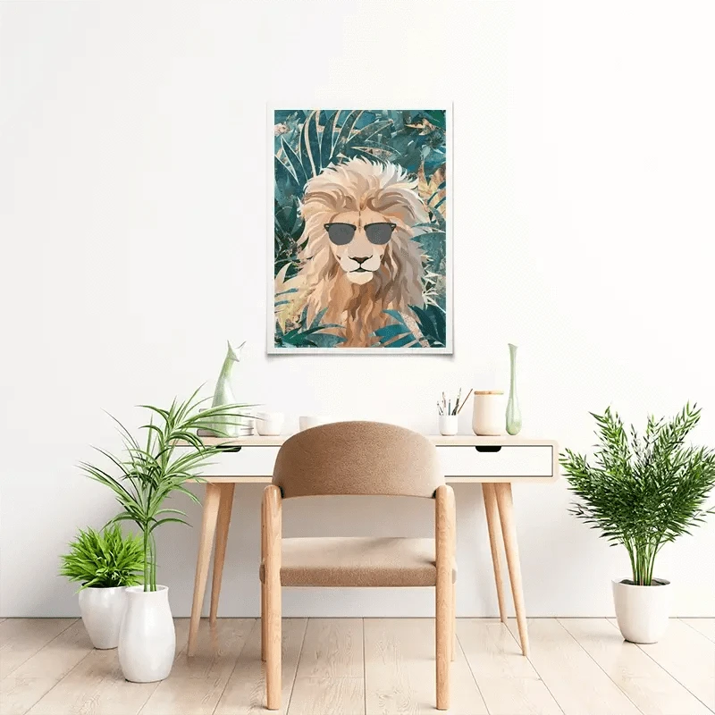 Lion In The Jungle Art Print Lion In The Jungle Art Print wall art product Sarah Manovski