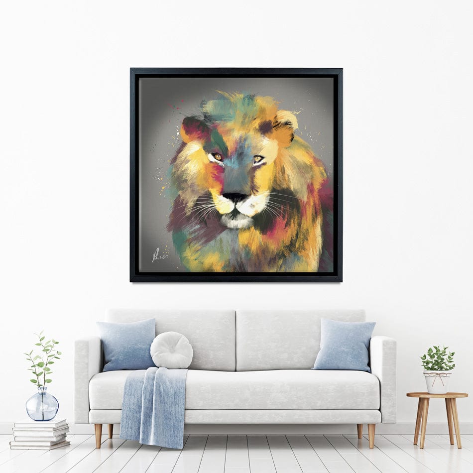 Lion Multi Canvas Print wall art product Aimee Linzi
