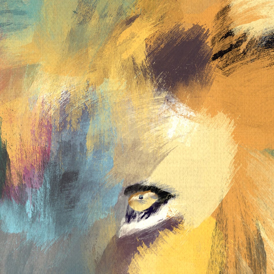 Lion Multi Canvas Print wall art product Aimee Linzi