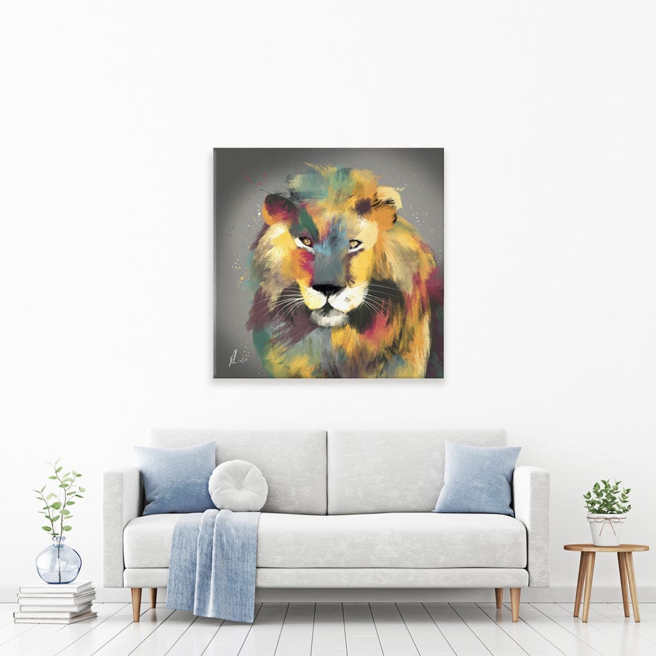 Lion Multi Canvas Print wall art product Aimee Linzi