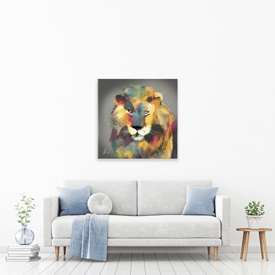 Lion Multi Canvas Print wall art product Aimee Linzi