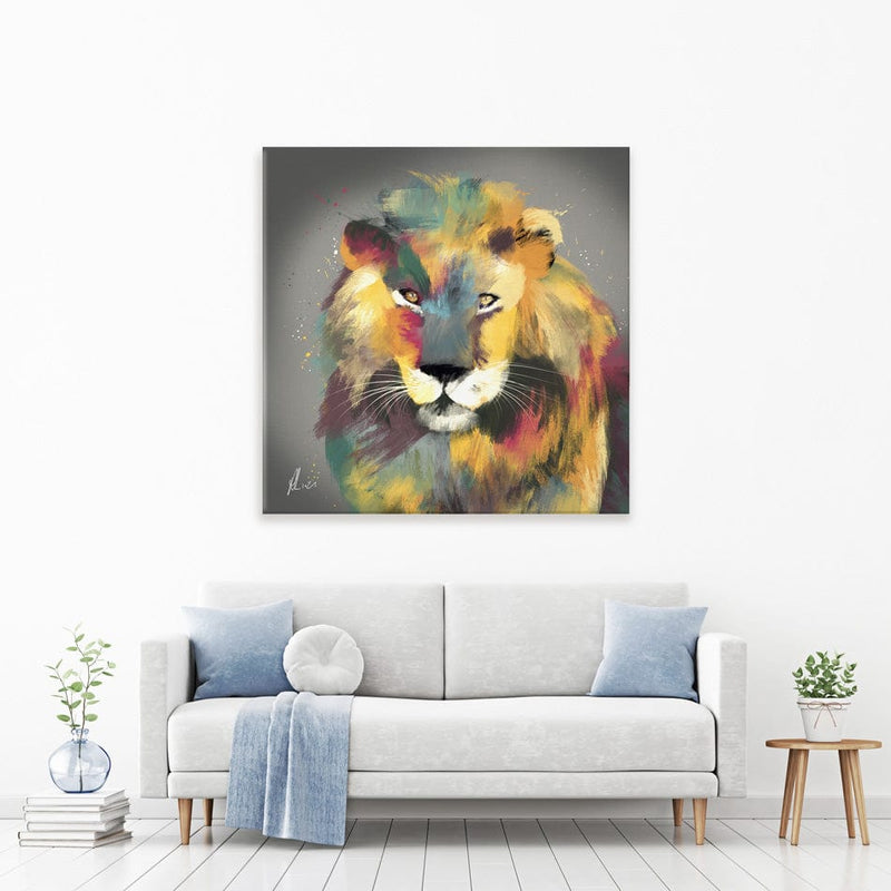Lion Multi Canvas Print wall art product Aimee Linzi