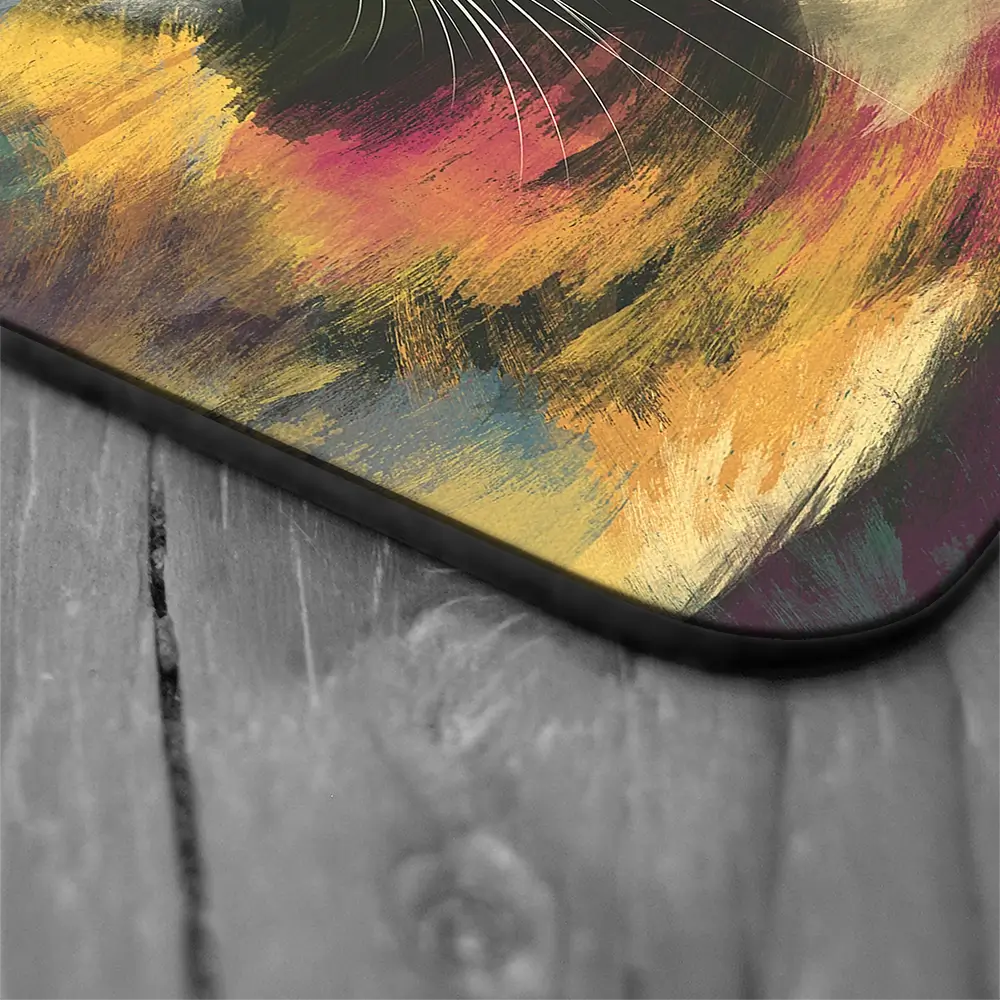 Lion Multicolour Coaster Set Rainbow Soul Tree Coaster Set | Rainbow Soul Tree Art Coasters wall art product Aimee Linzi