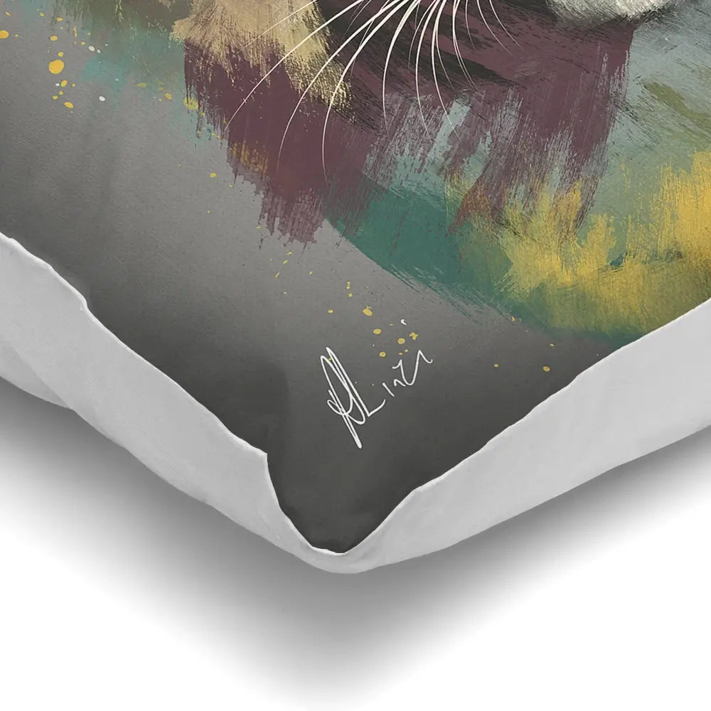 Lion Multicolour Cushion Lion Multicolour Cushion wall art product Aimee Linzi
