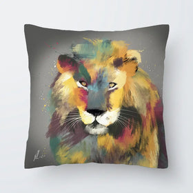 Lion Multicolour Cushion Lion Multicolour Cushion wall art product Aimee Linzi