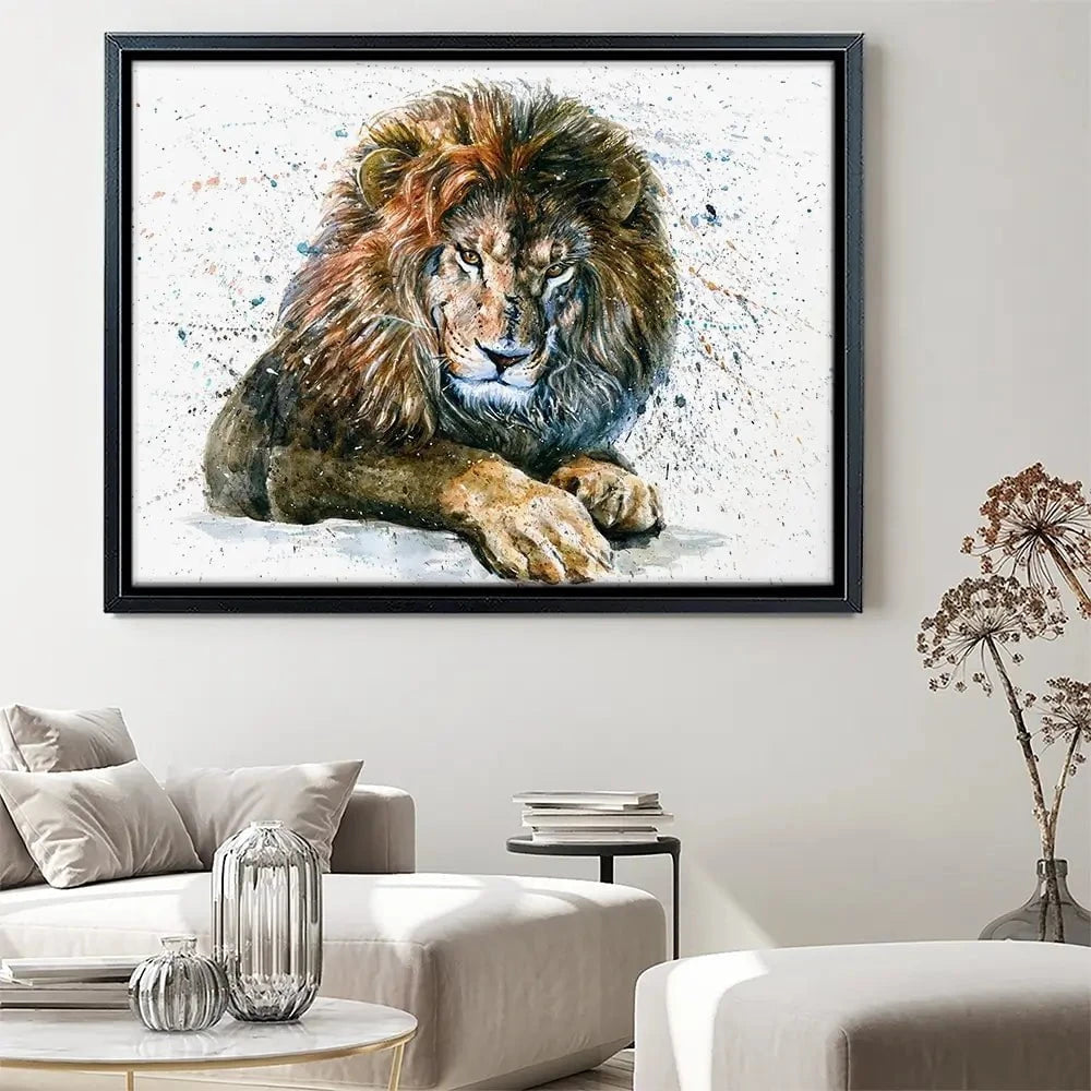 Lion Paint Splash Canvas Print Lion Paint Splash Canvas Print wall art product KOSTART / Shutterstock