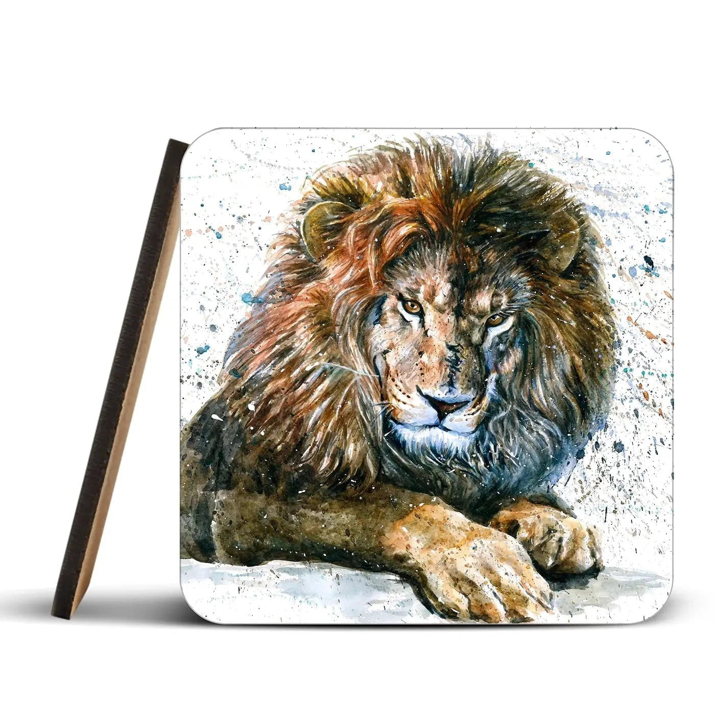 Lion Paint Splash Coaster Set Lion Paint Splash Coaster Set wall art product KOSTART / Shutterstock