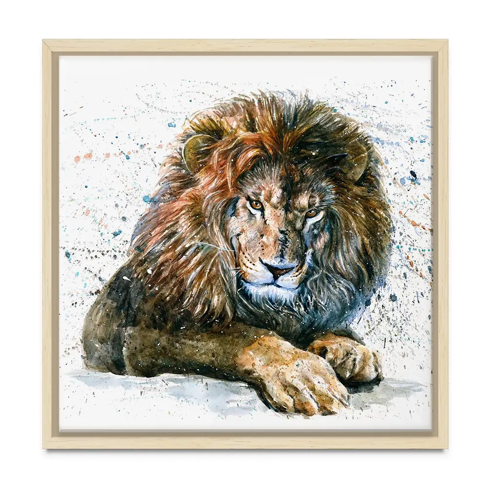 Lion Paint Splash Square Canvas Print Lion Paint Splash Square Canvas Print wall art product Art Print Shop