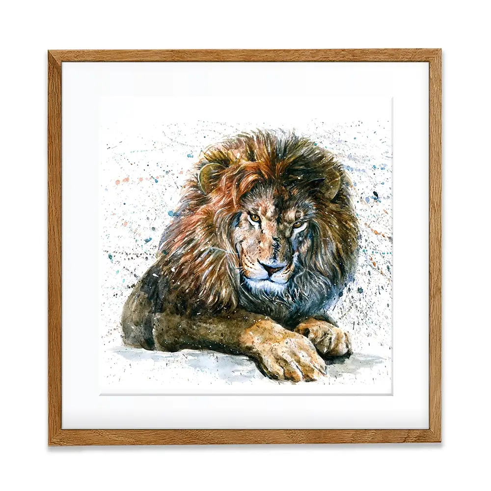 Lion Paint Splash Square Framed Art Print Lion Paint Splash Square Framed Art Print wall art product Art Print Shop