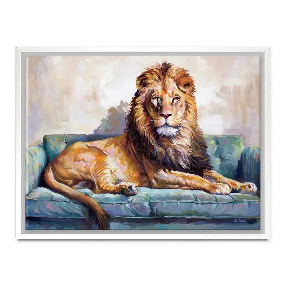 Lion's Day Off Canvas Print Lion's Day Off Canvas Print wall art product Leon Devenice