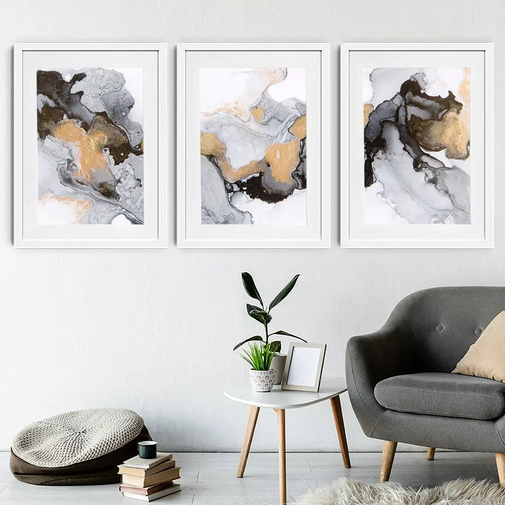 Liquid Luxury Framed Art Print Trio Liquid Luxury Framed Art Print Trio wall art product AlonaPanchenko / Shutterstock