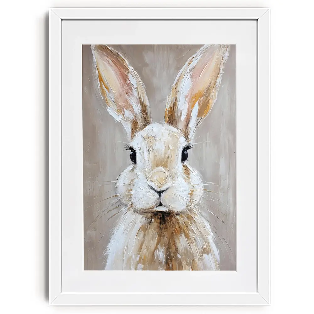 Little Brown Bunny Framed Art Print Little Brown Bunny Framed Art Print wall art product Petals Prints Design - Independent