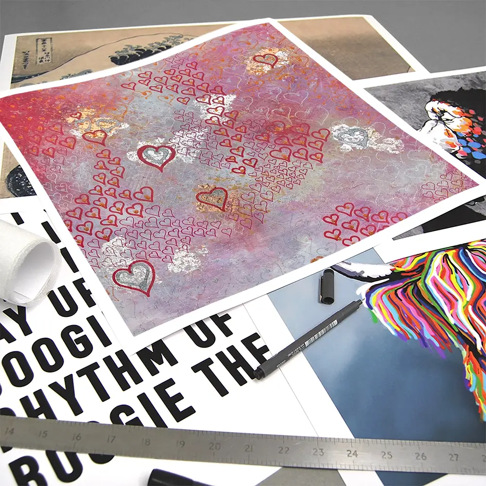 Little Hearts Square Art Print Little Hearts Square Art Print wall art product Jane Brookshaw