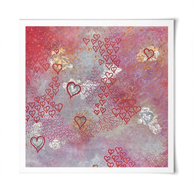 Little Hearts Square Art Print Little Hearts Square Art Print wall art product Jane Brookshaw