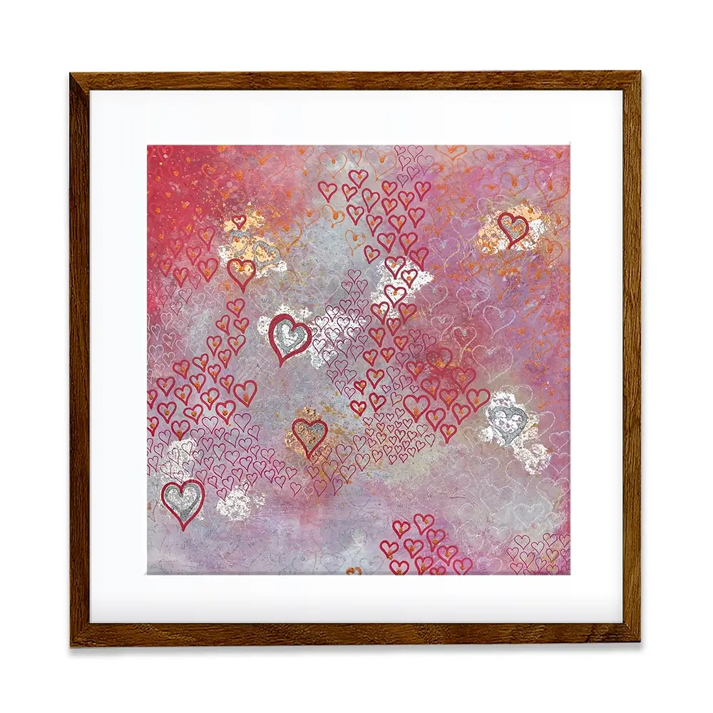 Little Hearts Square Framed Art Print Little Hearts Square Framed Art Print wall art product Jane Brookshaw
