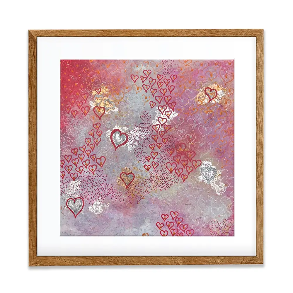 Little Hearts Square Framed Art Print Little Hearts Square Framed Art Print wall art product Jane Brookshaw
