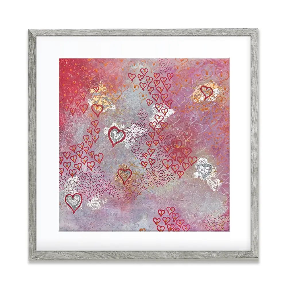 Little Hearts Square Framed Art Print Little Hearts Square Framed Art Print wall art product Jane Brookshaw