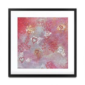 Little Hearts Square Framed Art Print Little Hearts Square Framed Art Print wall art product Jane Brookshaw
