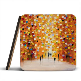 Little Sunset Coaster Set Rainbow Soul Tree Coaster Set | Rainbow Soul Tree Art Coasters wall art product Ekaterina Ermilkina