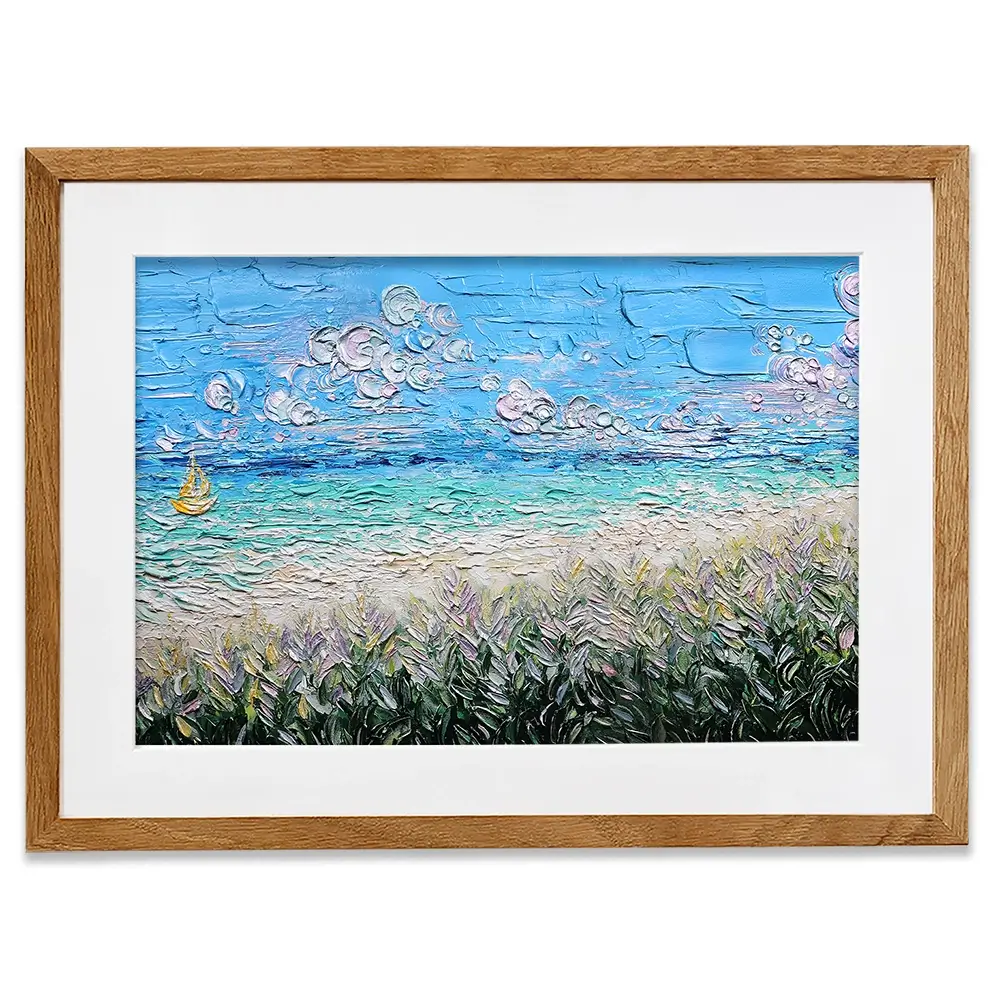 Little Yellow Boat Framed Art Print Little Yellow Boat Framed Art Print wall art product Nada Khatib