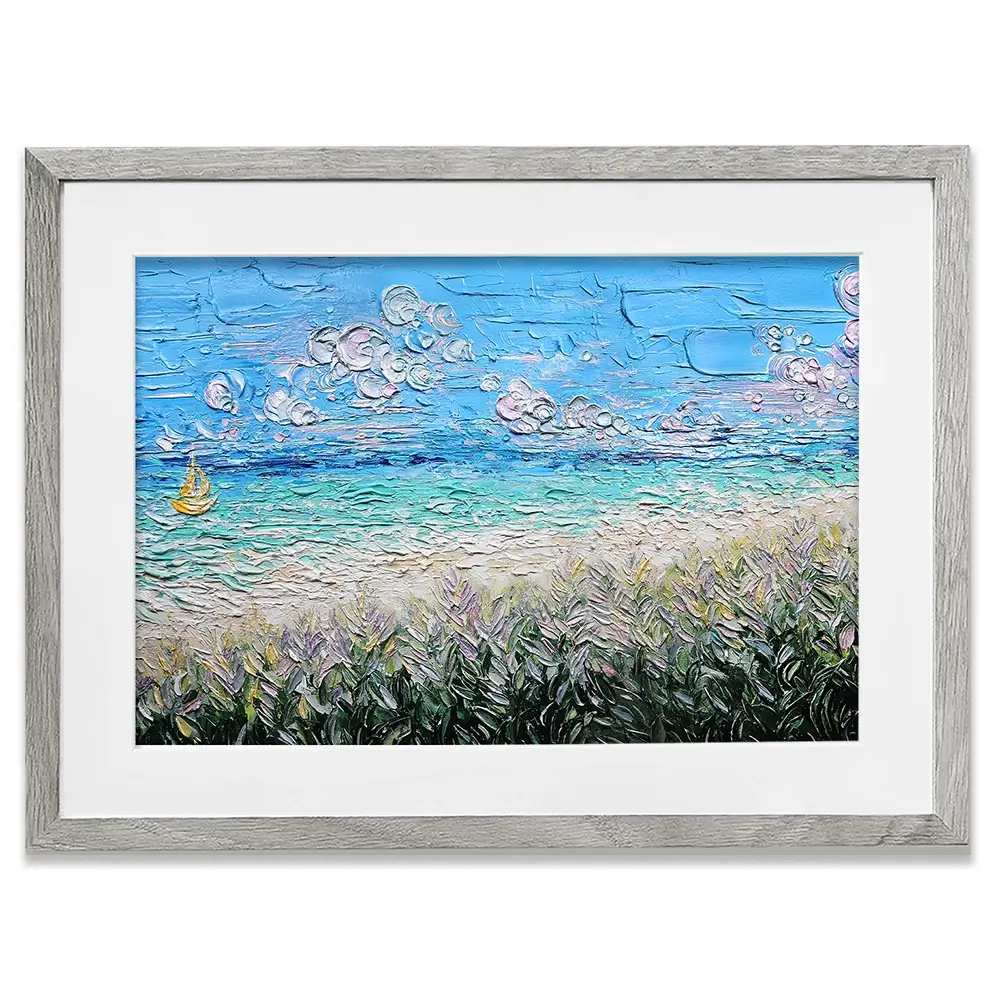 Little Yellow Boat Framed Art Print Little Yellow Boat Framed Art Print wall art product Nada Khatib