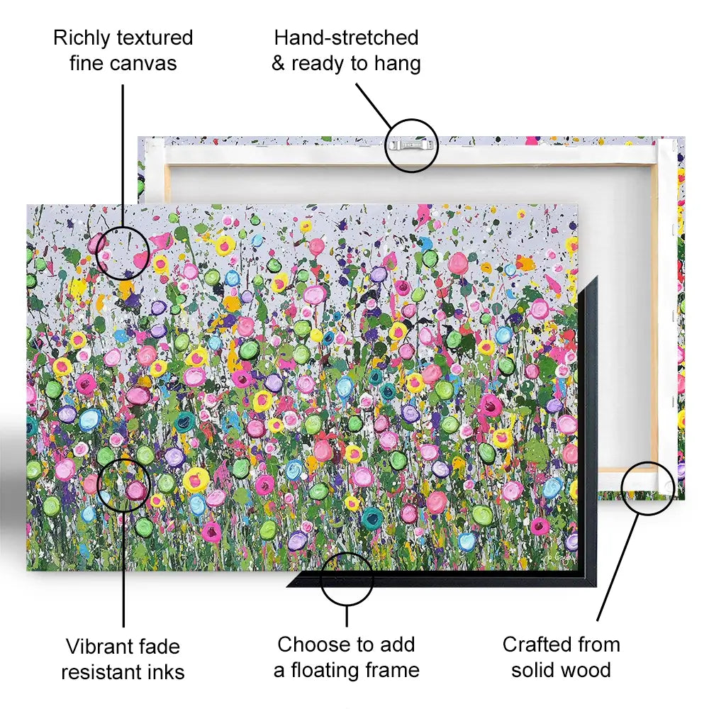 Live Life In Full Bloom Oversized Canvas Print Live Life In Full Bloom Oversized Canvas Print wall art product Jo Gough