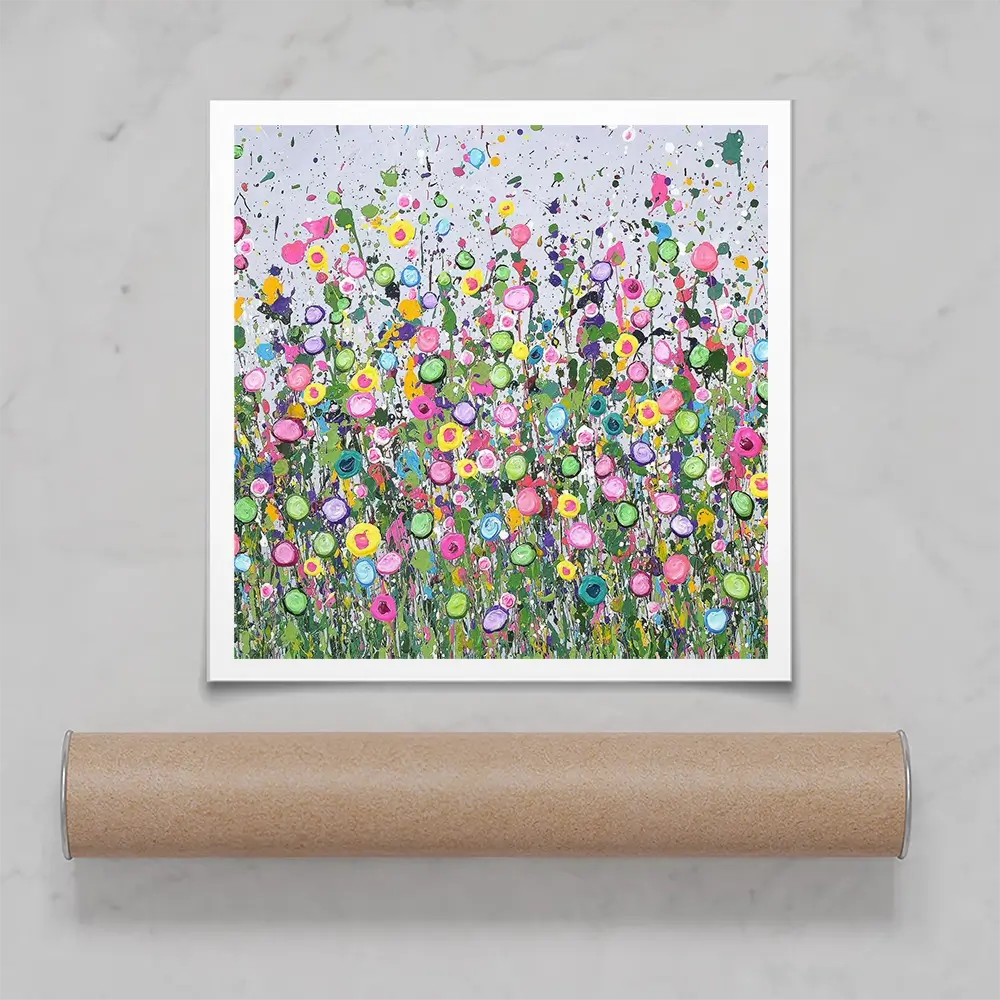 Live Life In Full Bloom Square Art Print Live Life In Full Bloom Square Art Print wall art product Art Print Shop