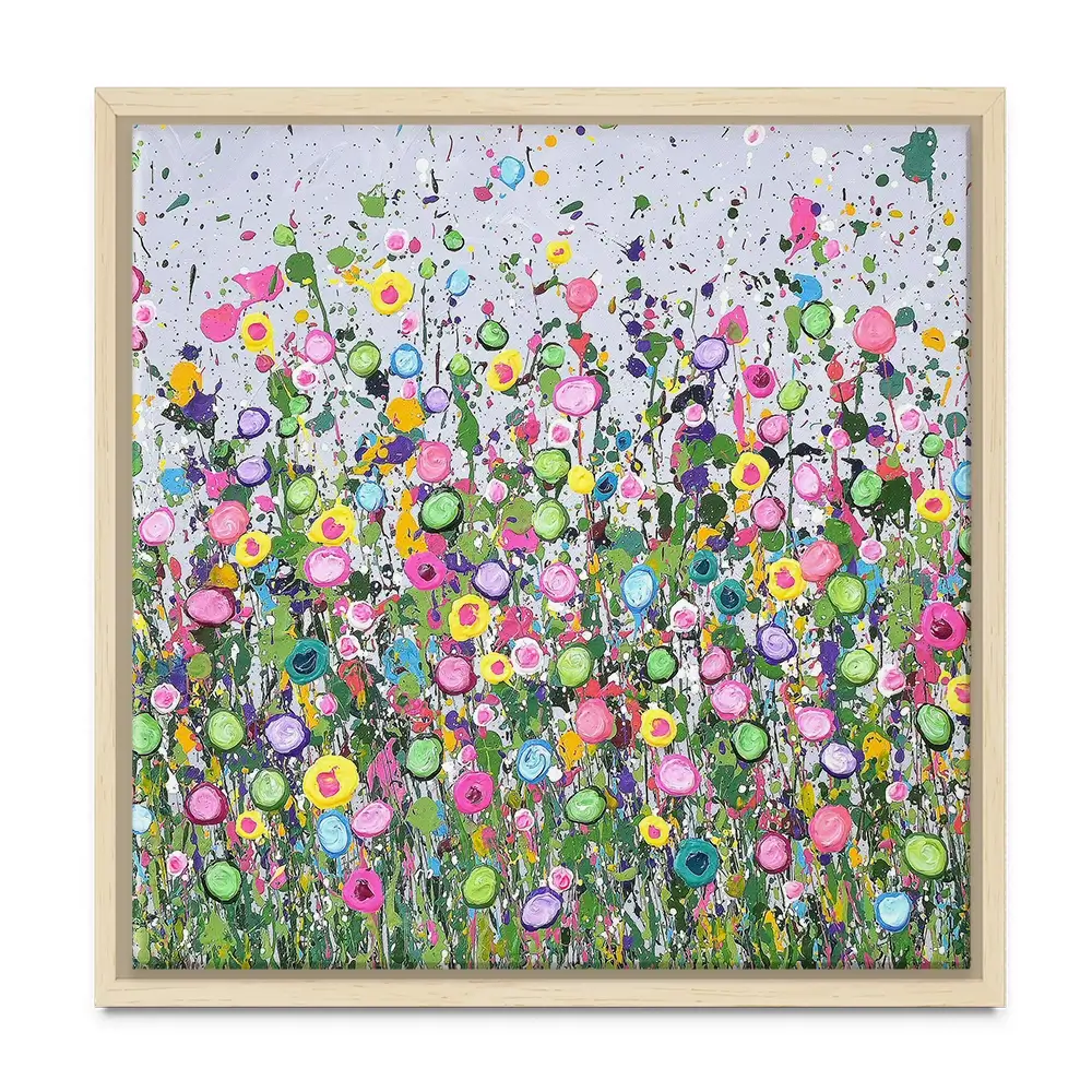Live Life In Full Bloom Square Canvas Print Live Life In Full Bloom Square Canvas Print wall art product Art Print Shop
