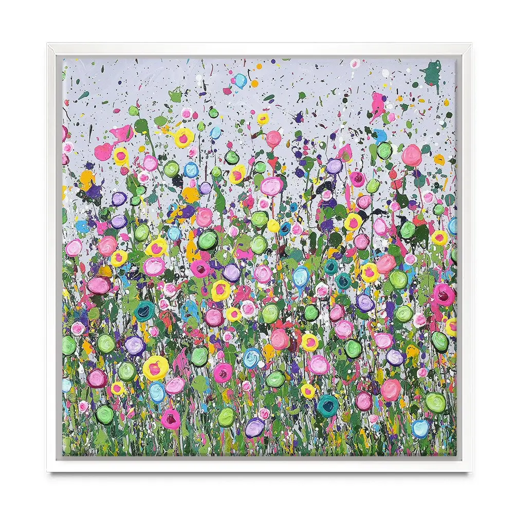 Live Life In Full Bloom Square Canvas Print Live Life In Full Bloom Square Canvas Print wall art product Art Print Shop