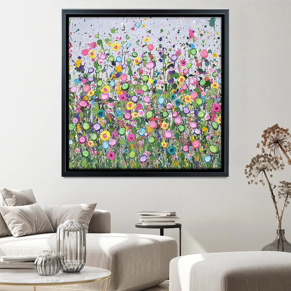 Live Life In Full Bloom Square Canvas Print Live Life In Full Bloom Square Canvas Print wall art product Art Print Shop