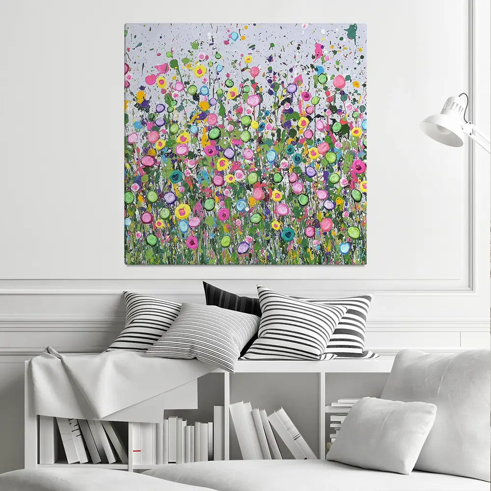 Live Life In Full Bloom Square Canvas Print Live Life In Full Bloom Square Canvas Print wall art product Art Print Shop