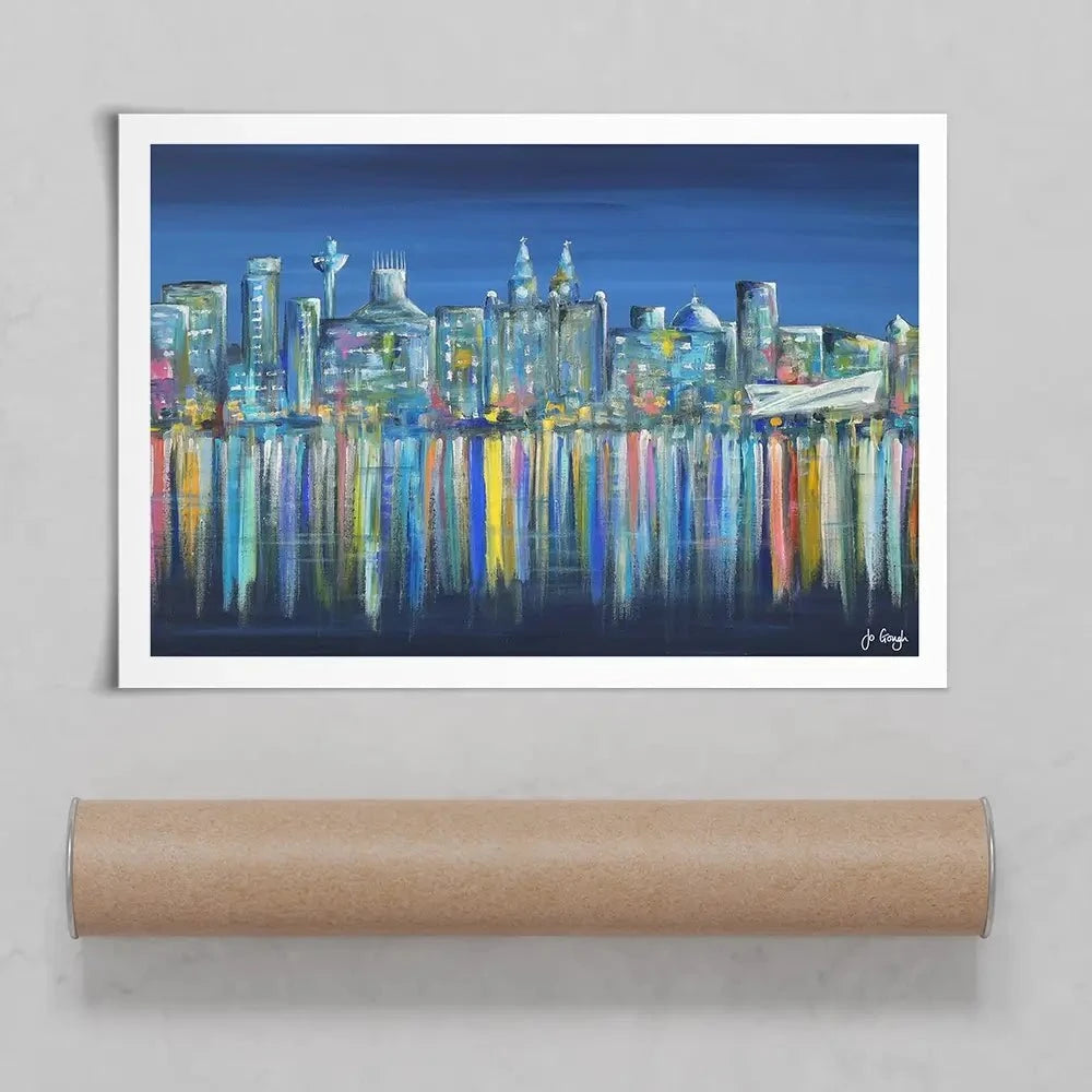 Liverpool Skyline Art Print Liverpool Skyline Art Print wall art product Jo Gough