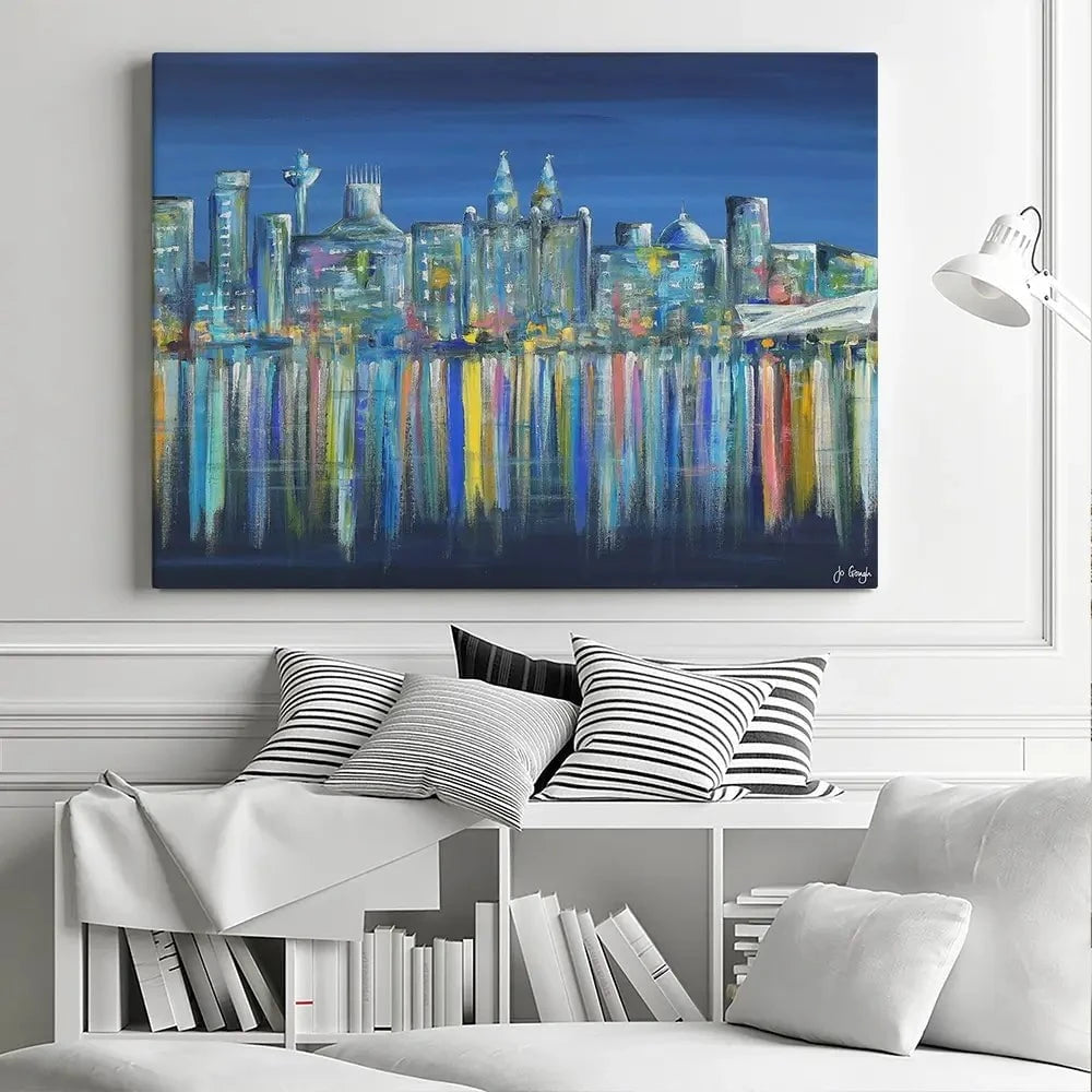 Liverpool Skyline Canvas Print Liverpool Skyline Canvas Print wall art product Jo Gough