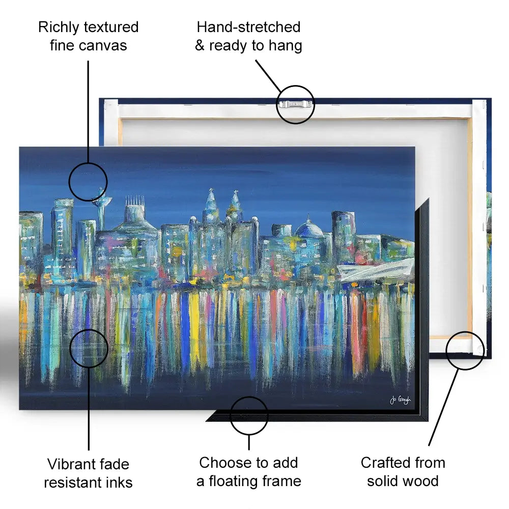 Liverpool Skyline Canvas Print Liverpool Skyline Canvas Print wall art product Jo Gough