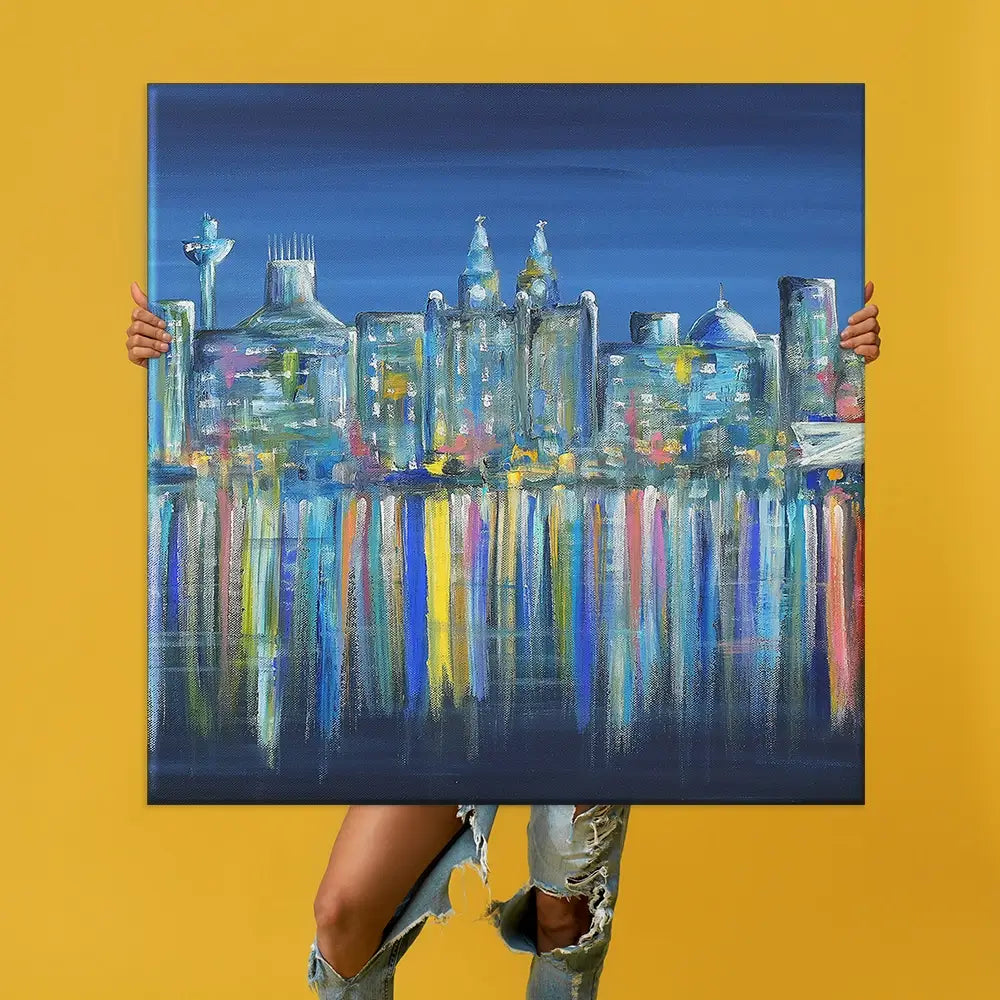 Liverpool Skyline Oversized Canvas Print Liverpool Skyline Oversized Canvas Print wall art product Art Print Shop