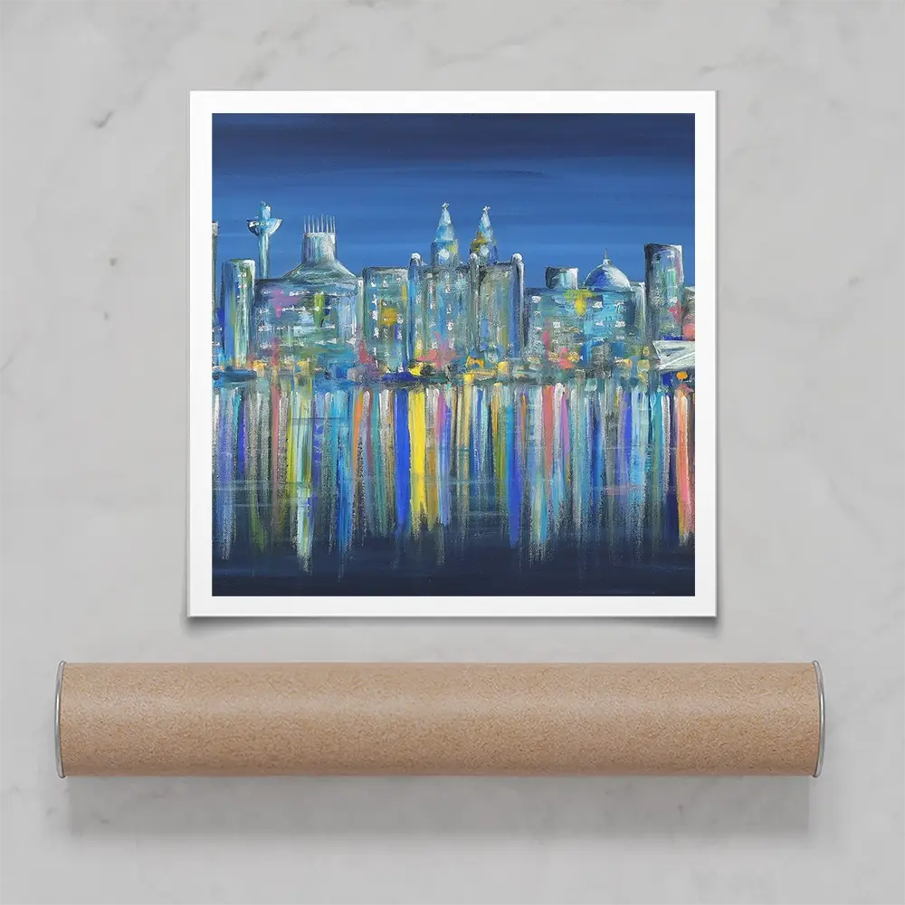 Liverpool Skyline Square Art Print Liverpool Skyline Square Art Print wall art product Art Print Shop