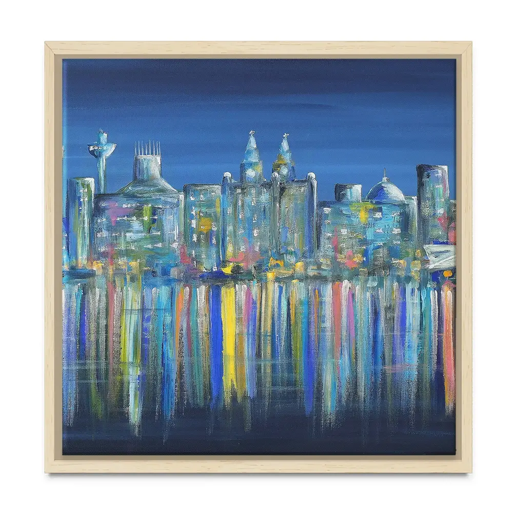 Liverpool Skyline Square Canvas Print Liverpool Skyline Square Canvas Print wall art product Art Print Shop