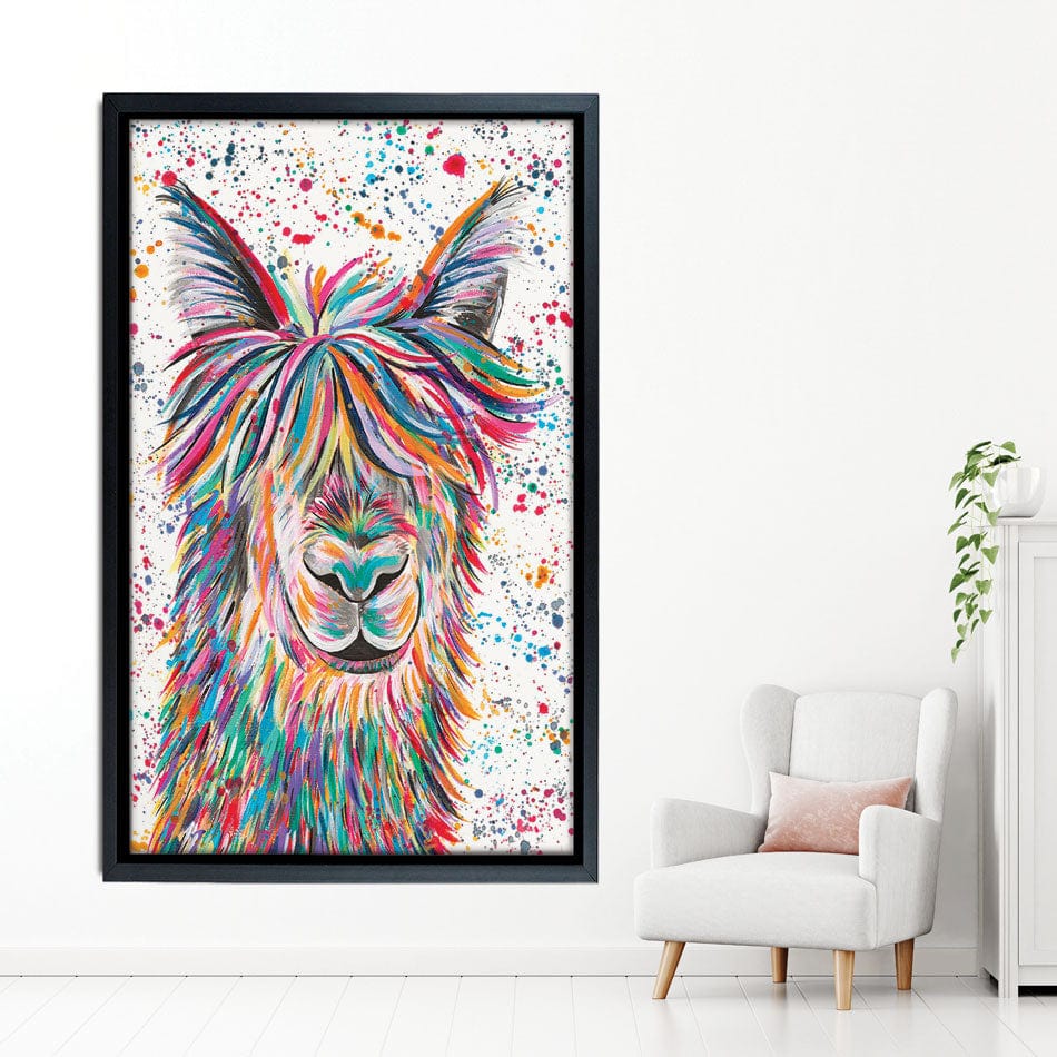 Llama Hamilton Canvas Print wall art product Emma LC Art