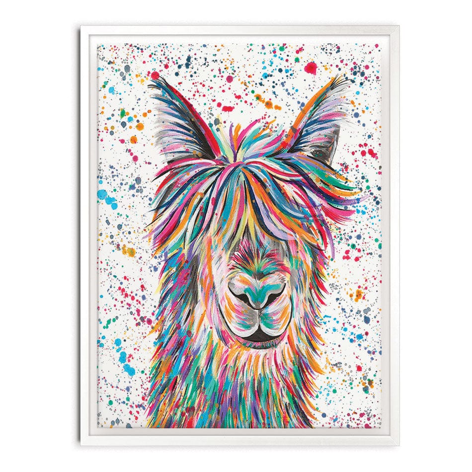 Llama Hamilton Canvas Print wall art product Emma LC Art