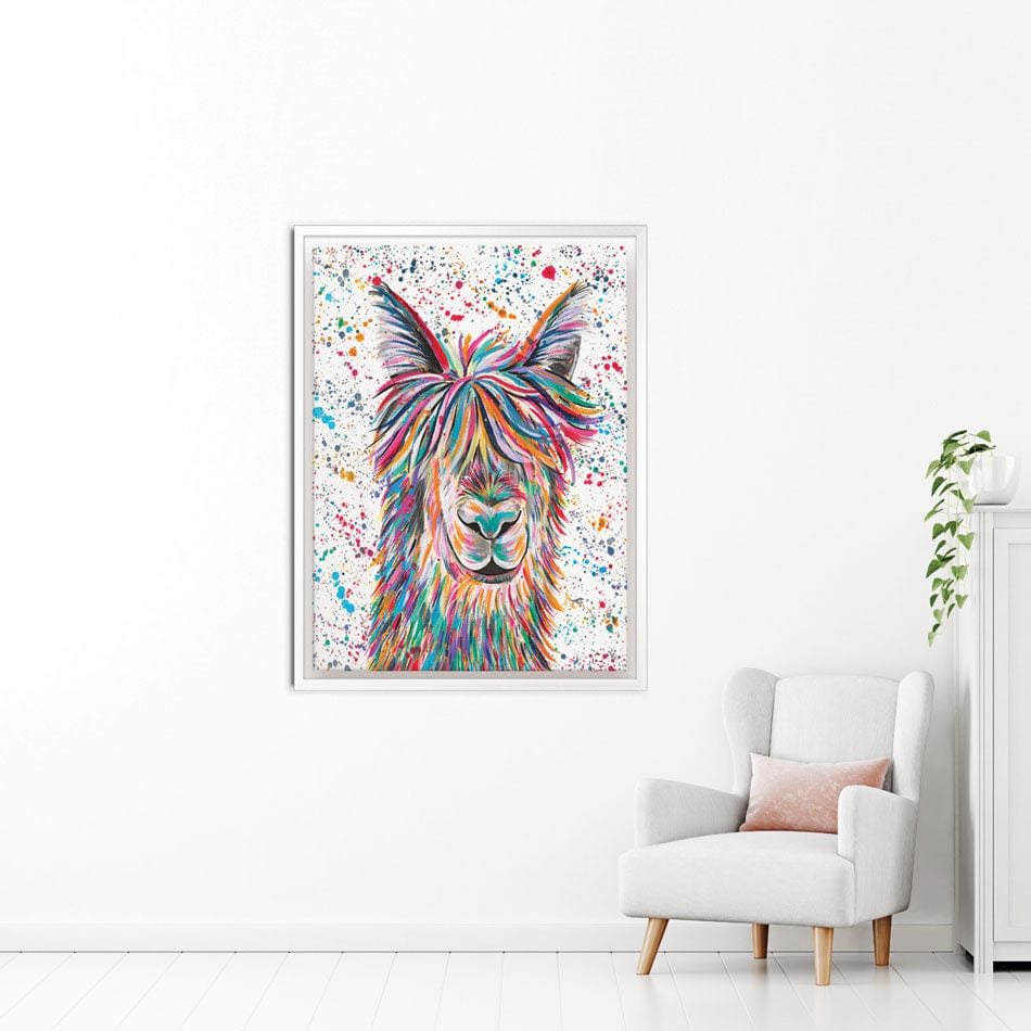 Llama Hamilton Canvas Print wall art product Emma LC Art