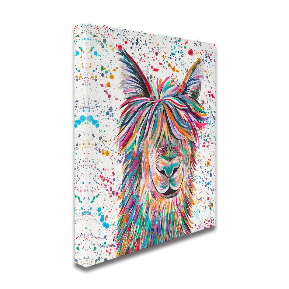 Llama Hamilton Canvas Print wall art product Emma LC Art