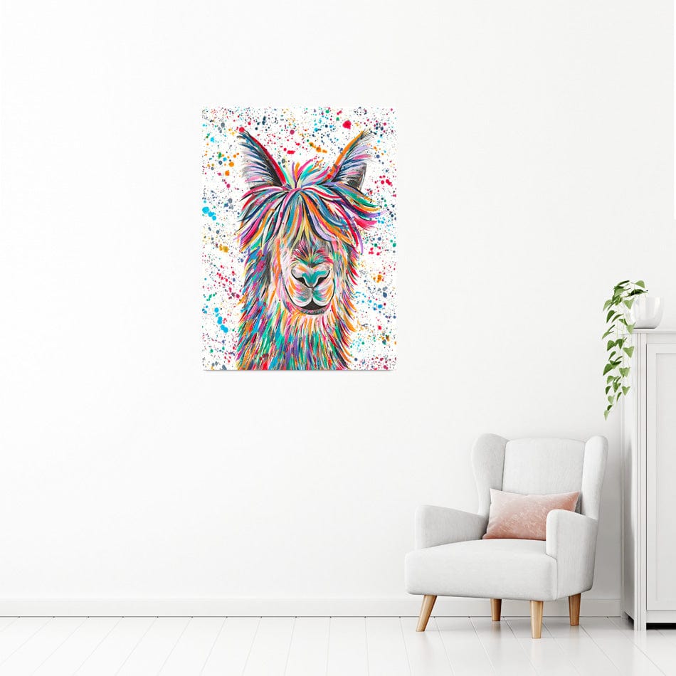 Llama Hamilton Canvas Print wall art product Emma LC Art