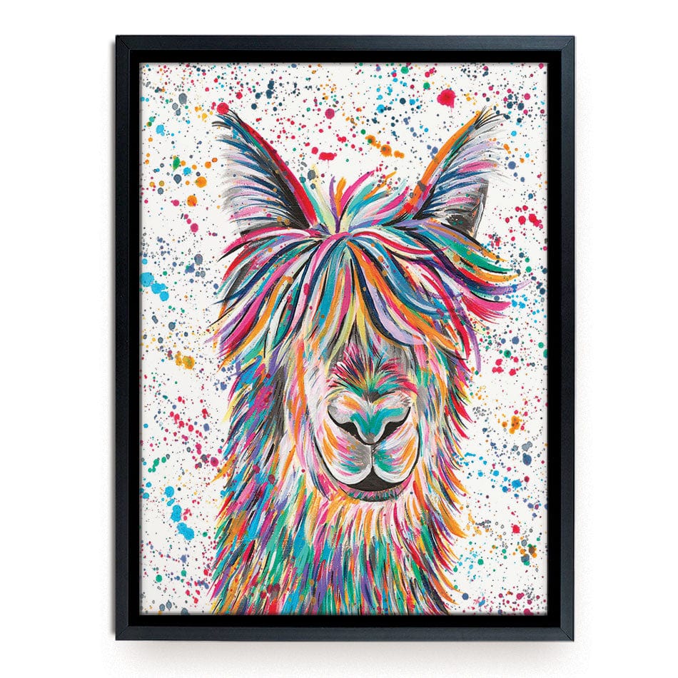 Llama Hamilton Canvas Print wall art product Emma LC Art